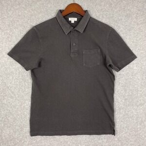 Sunspel Shirt Mens Small Grey Polo Cotton Short Sleeve